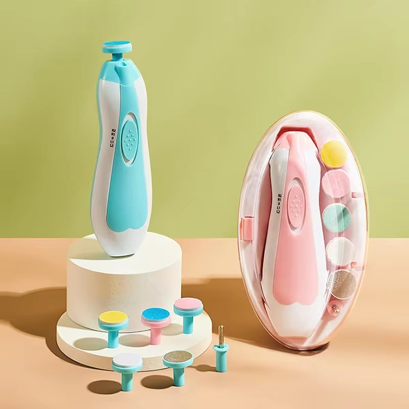 Multifunctional Electric Baby Nail Trimmer Baby Nail File Clippers Toes Fingernail Cutter Trimmer Manicure Tool Set Baby Care