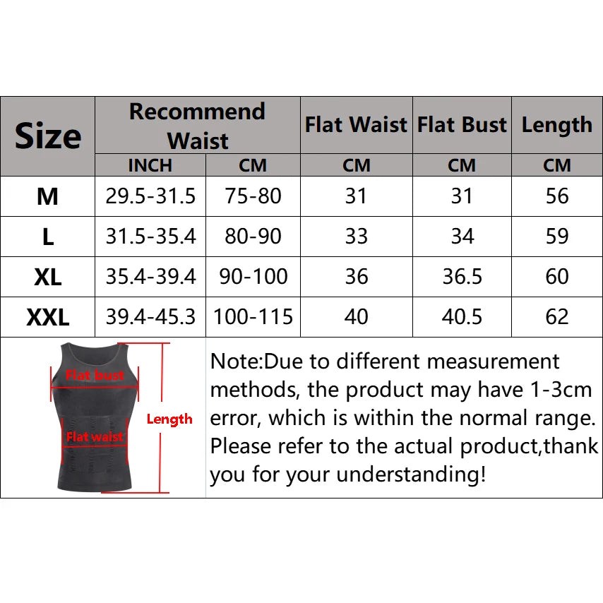Mens Slimming Body Shaper Chest Compression Shirts Tummy Control Shapewear Abdomen Belly Trimmer Vest Gym Waist Trainer Corset